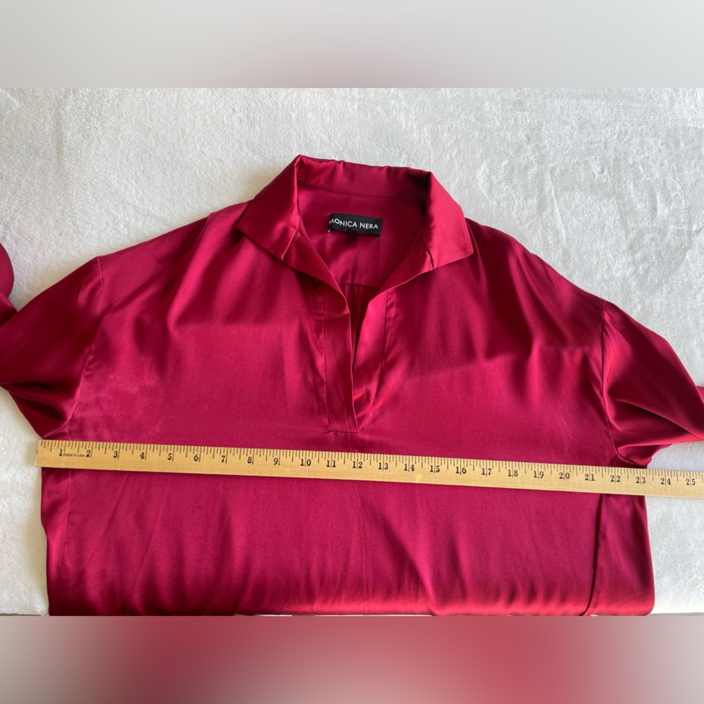 Monica Nera Silk Popover Blouse - Picture 7 of 10